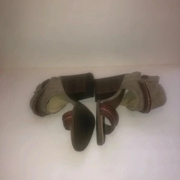 Jelly pop brown & beige block heel shoes - Picture 3 of 5